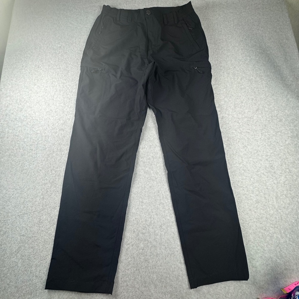 MIER Womens Black Hiking Cargo Pants Straight Leg Outdoor Travel Size 10